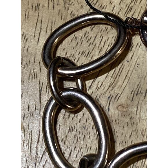 White House Black Market Heavy Link 7” Bracelet Bronze Tone NEW - Picture 3 of 5